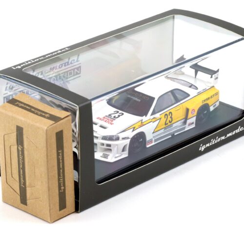 1:43 Ignition Model IG2851 Nissan LB ER34 Super Silhouette Skyline white/ yellow with Mr. Kato