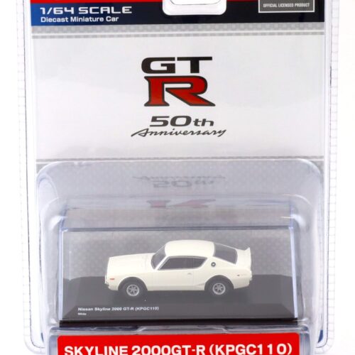 1:64 Kyosho Nissan Skyline 2000 GT-R (KPGC110) GTR 50th Anniversary white KS06990WB