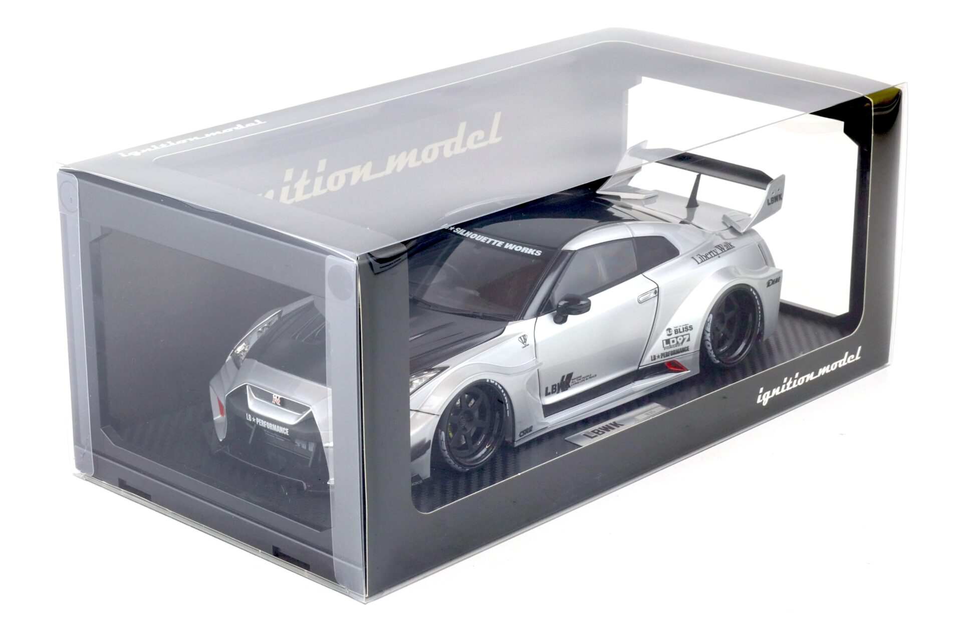1:18 Ignition Model IG2356 LB-Silhouette WORKS GT Nissan 35GT-RR silver/ Carbon bonnet