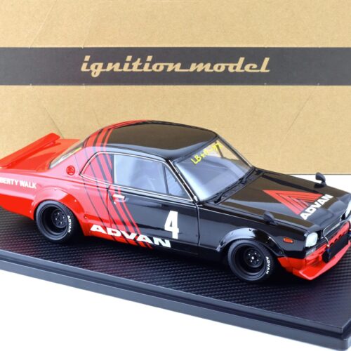 1:18 Ignition Model IG2646 Nissan LB-WORKS Hakosuka 2-Door ADVAN black/ red