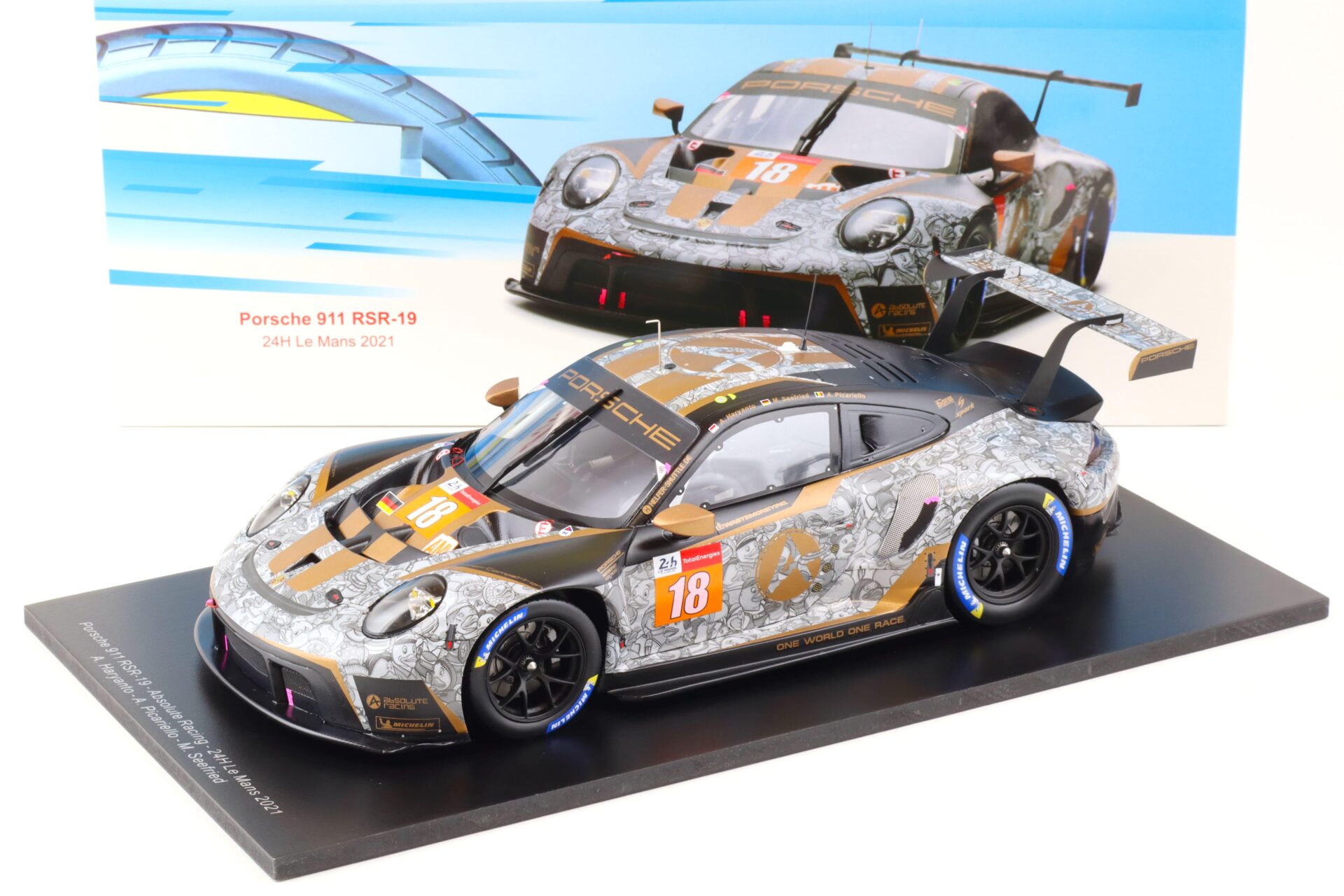 1:18 Spark Porsche 911 RSR-19 #18 Le Mans 24h 2021 Haryanto/ Seefried/ Picariello