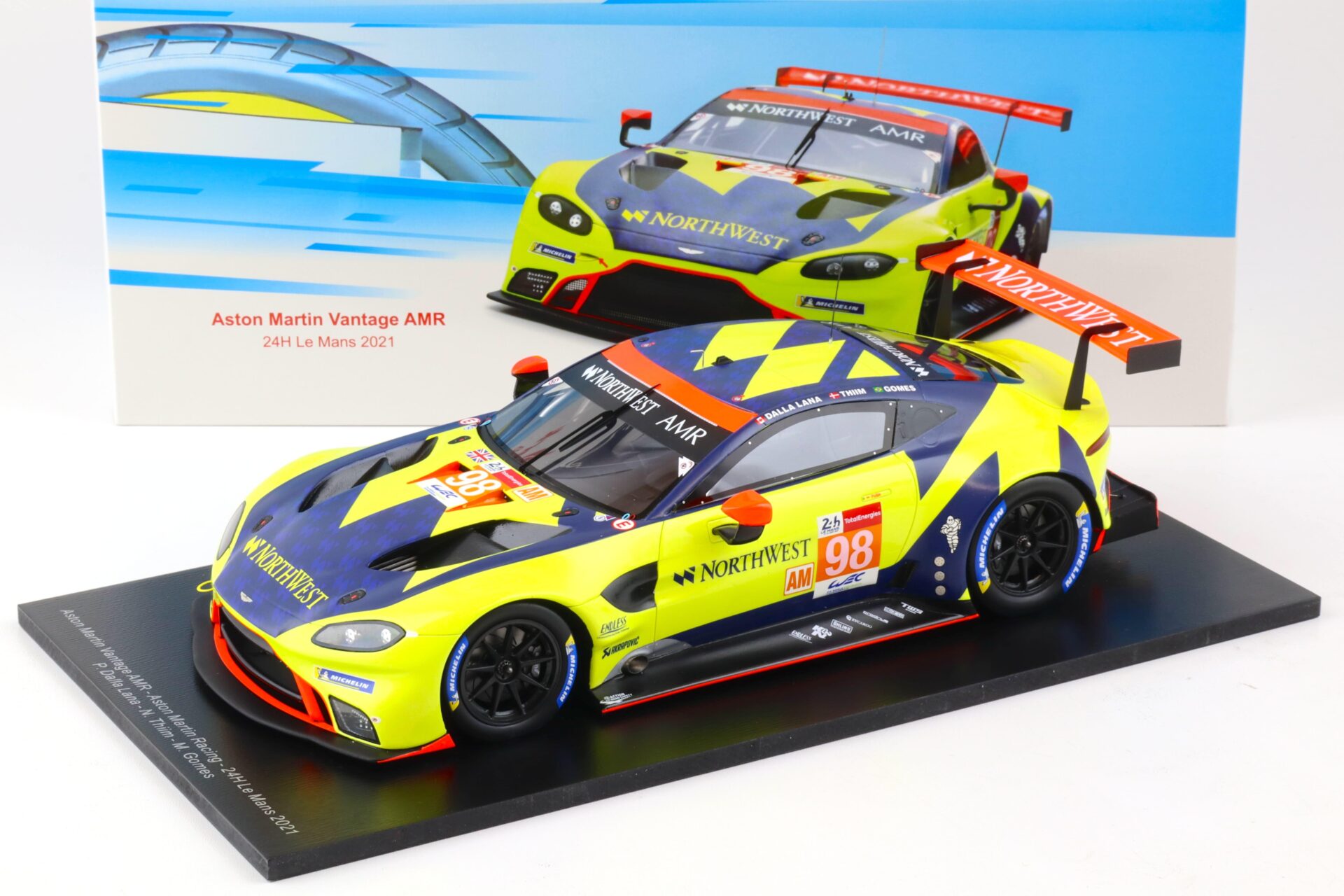 1:18 Spark Aston Martin Vantage AMR #98 Le Mans 2021 Dalla Lana/ Thiim/ Gomes