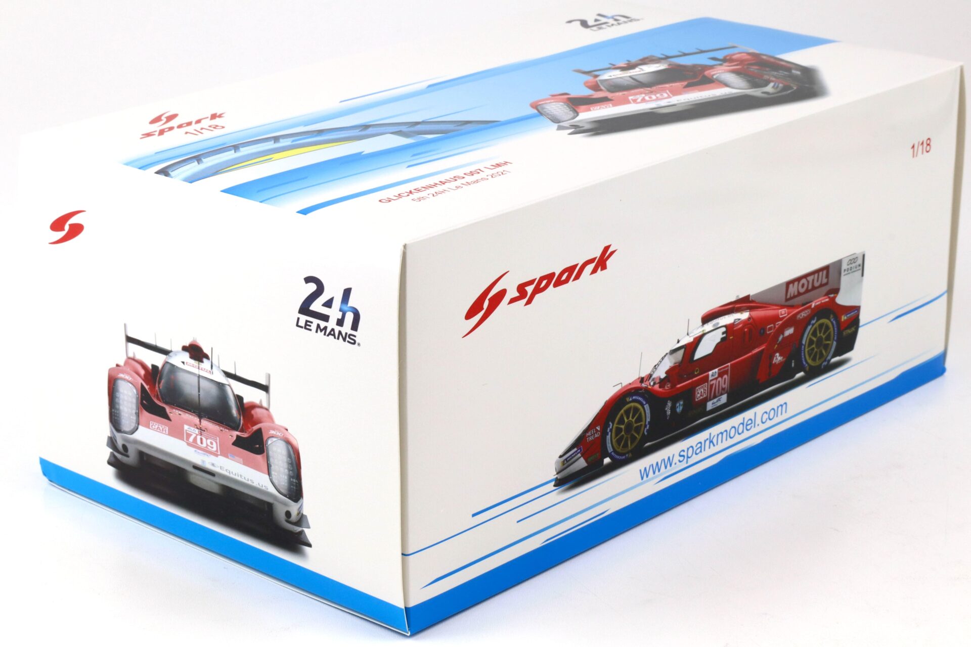 1:18 Spark Glickenhaus 007 LMH #709 - 5th Le Mans 24h 2021 red Motul