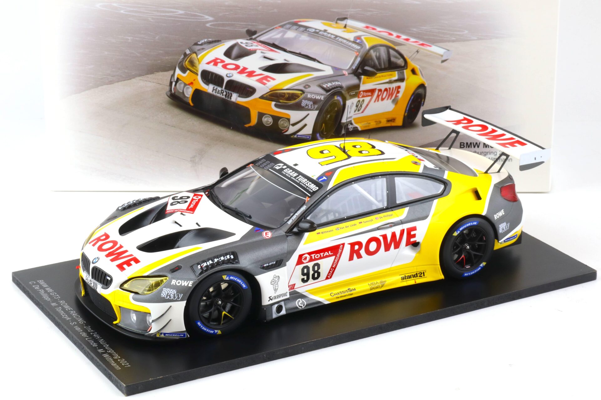 1:18 Spark BMW M6 GT3 #98 Nürburgring 24h 2021 ROWE Wittmann/ Van der Linde/ Tomczyk