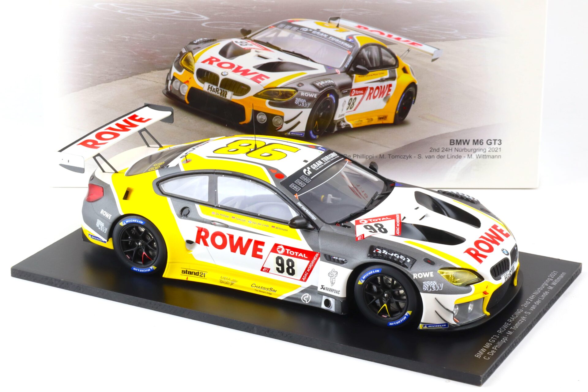 1:18 Spark BMW M6 GT3 #98 Nürburgring 24h 2021 ROWE Wittmann/ Van der Linde/ Tomczyk