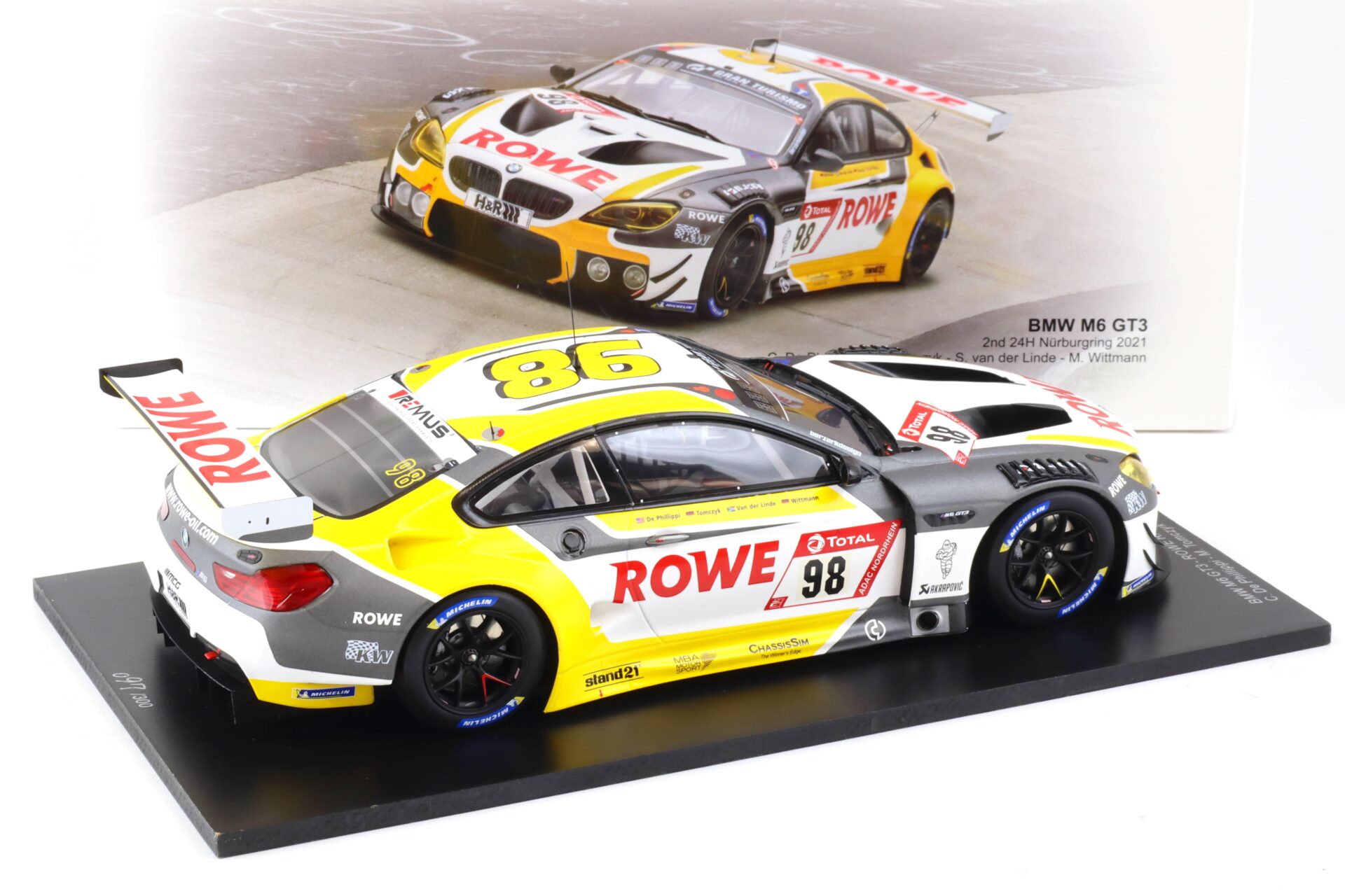 1:18 Spark BMW M6 GT3 #98 Nürburgring 24h 2021 ROWE Wittmann/ Van der Linde/ Tomczyk