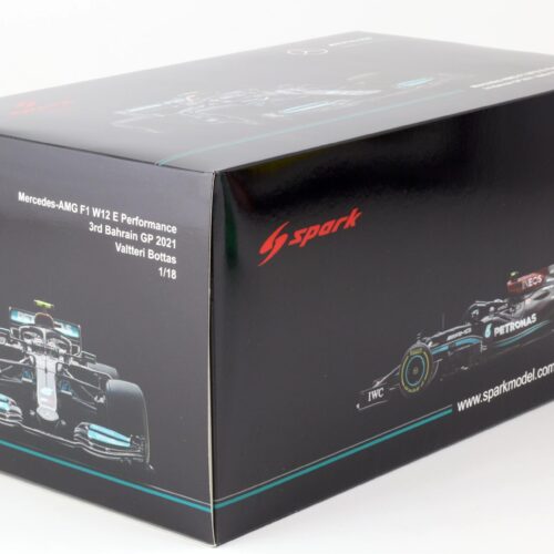 1:18 Spark Mercedes AMG F1 W12 E Performance #77 Bottas 3rd Bahrain GP 2021