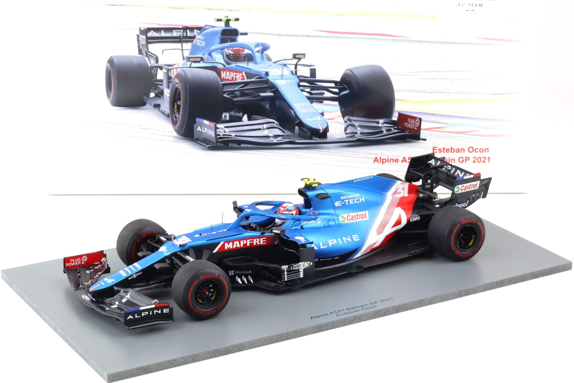 1:18 Spark F1 Alpine A521 #31 Bahrain GP 2021 Esteban Ocon