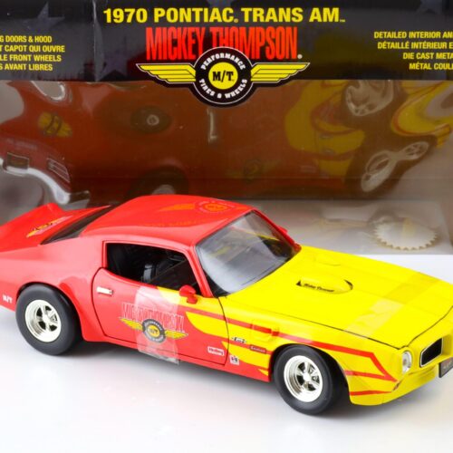 1:18 ERTL 1970 Pontiac Trans AM Coupe M/T Mickey Thompson red/ yellow