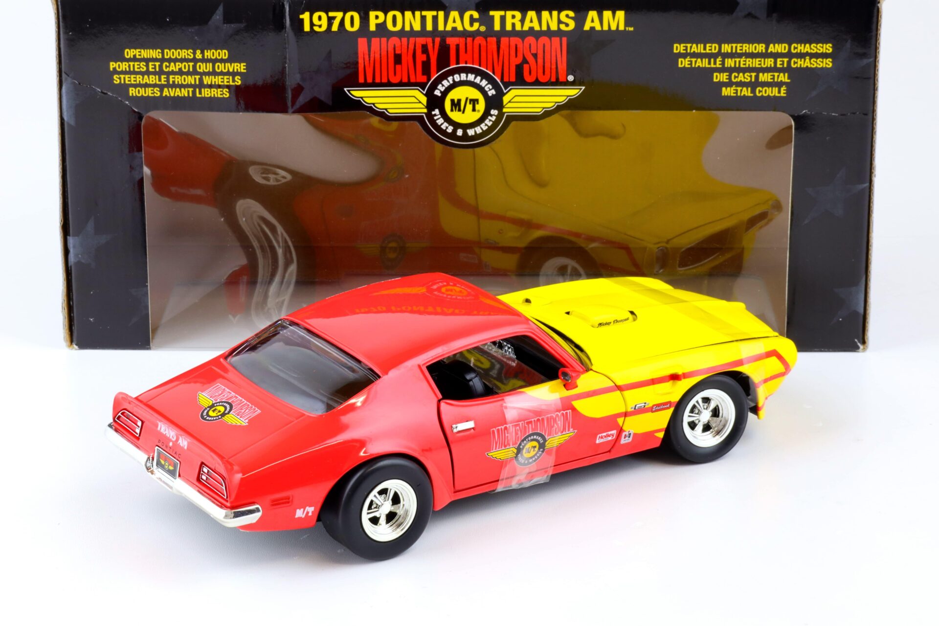 1:18 ERTL 1970 Pontiac Trans AM Coupe M/T Mickey Thompson red/ yellow