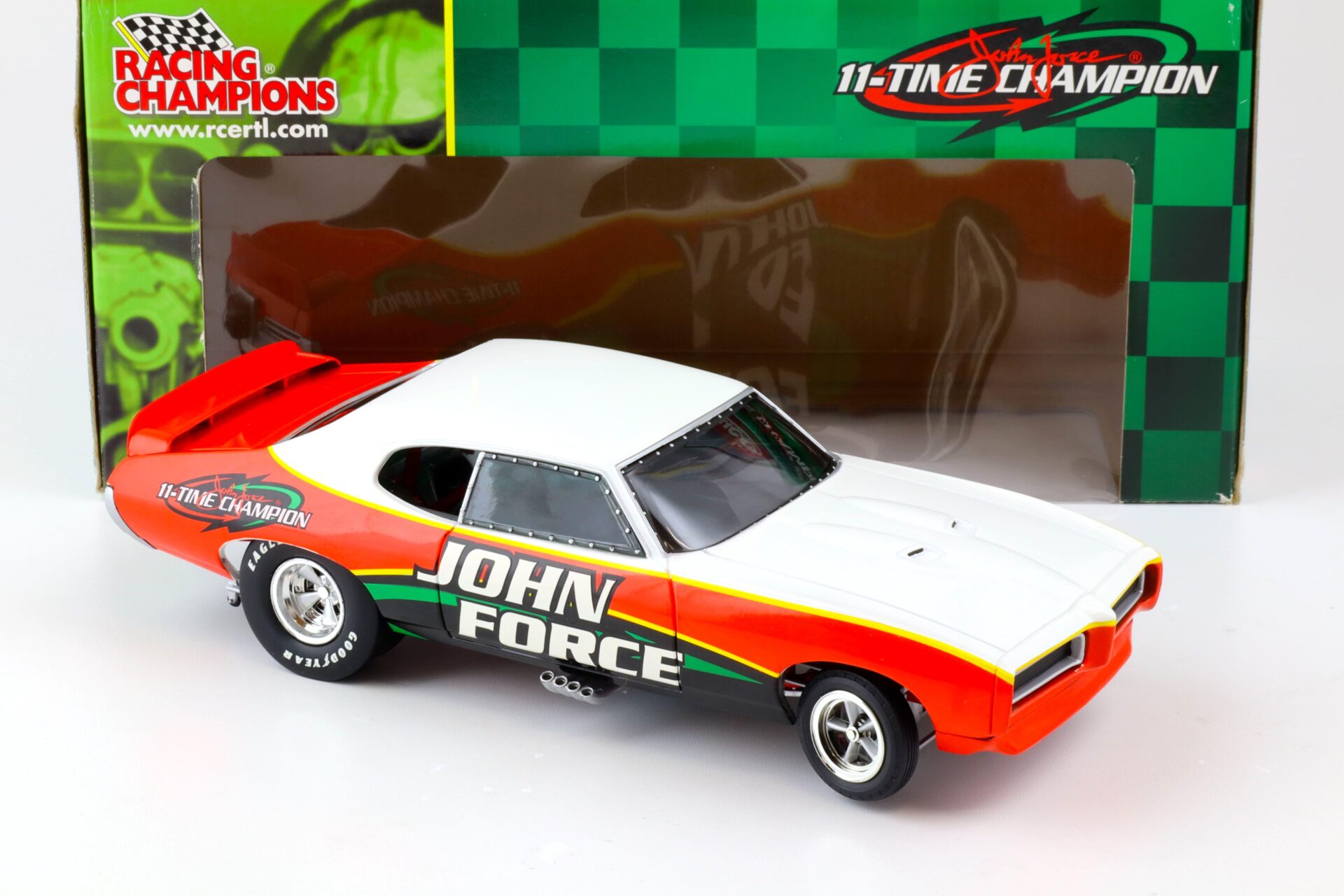 1:18 ERTL 1969 Pontiac GTO Funny Car John Force 1/4 Mile 11-Time Champion