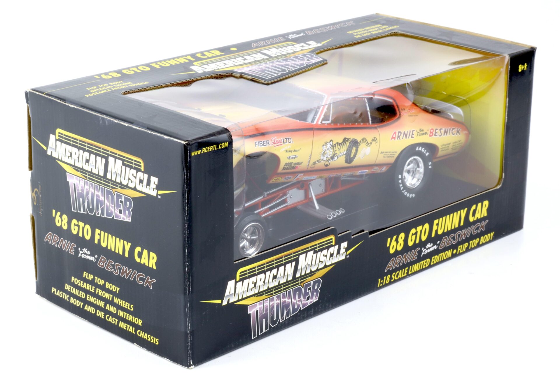 1:18 ERTL 1968 Pontiac GTO Funny Car Arnie Beswick the Farmer orange/ yellow