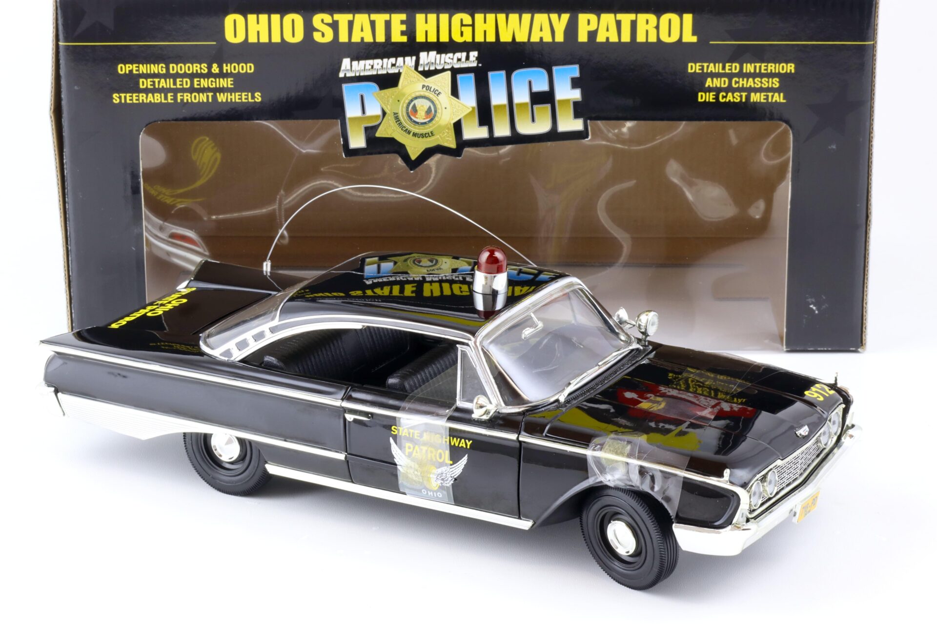 1:18 ERTL 1960 Ford Starliner OHIO State Highway Patrol Police black