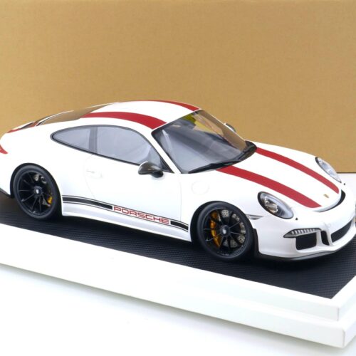 1:12 Spark Porsche 911 (991) R white/ red WAX02200004 DEALER VERSION