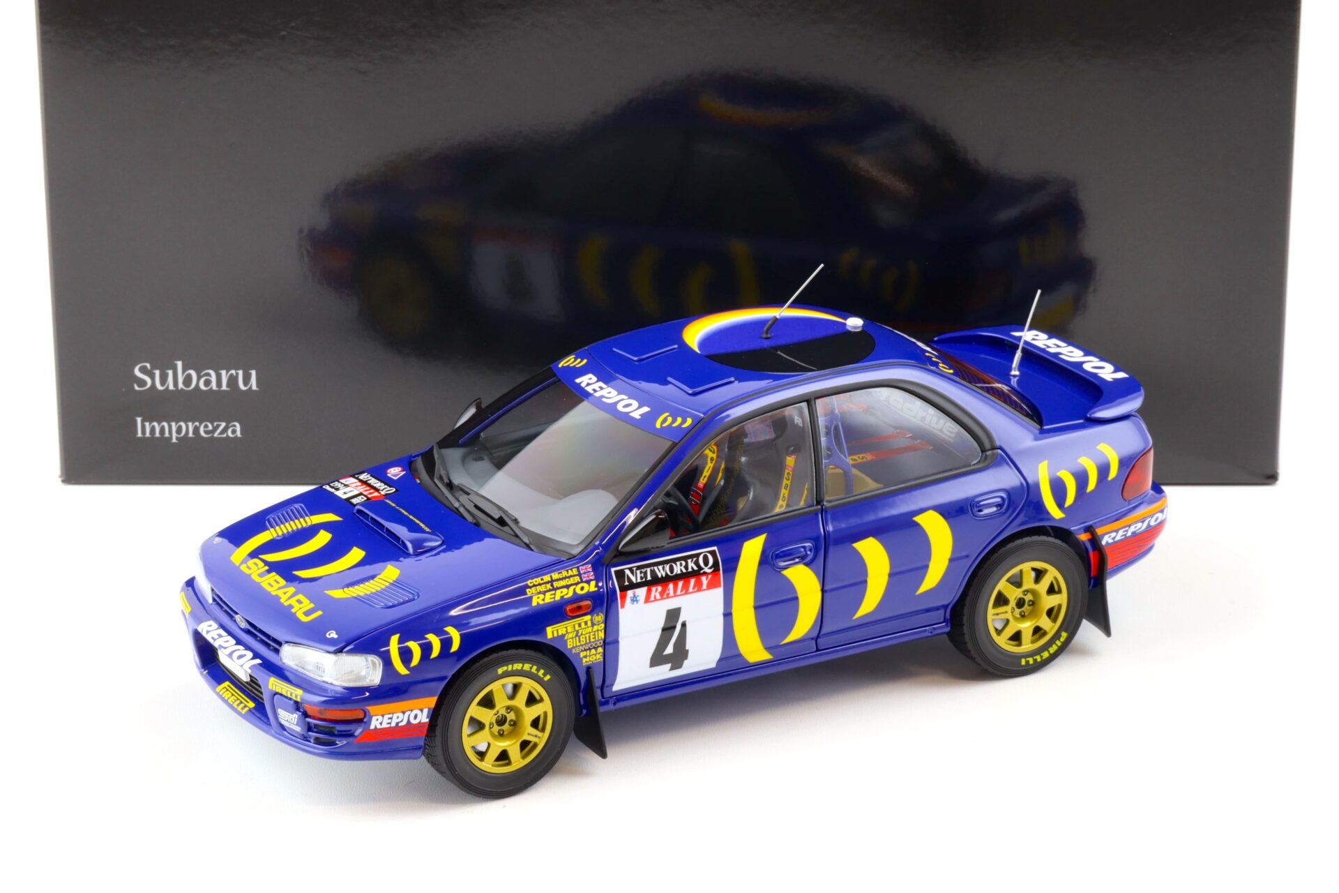 1:18 Kyosho Subaru Impreza 1994 RAC Rallye #4 McRae/ Ringer Repsol