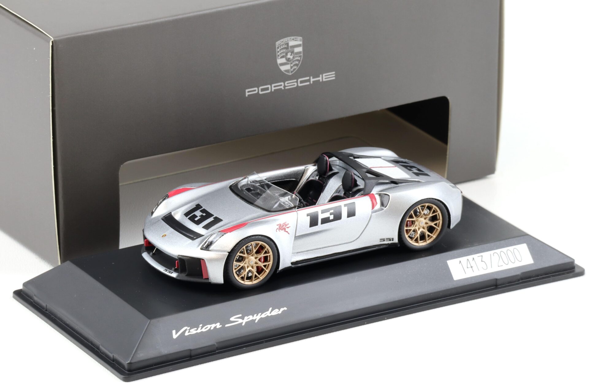 1:43 Spark Porsche Vision Spyder silver/black Limited WAP DEALER