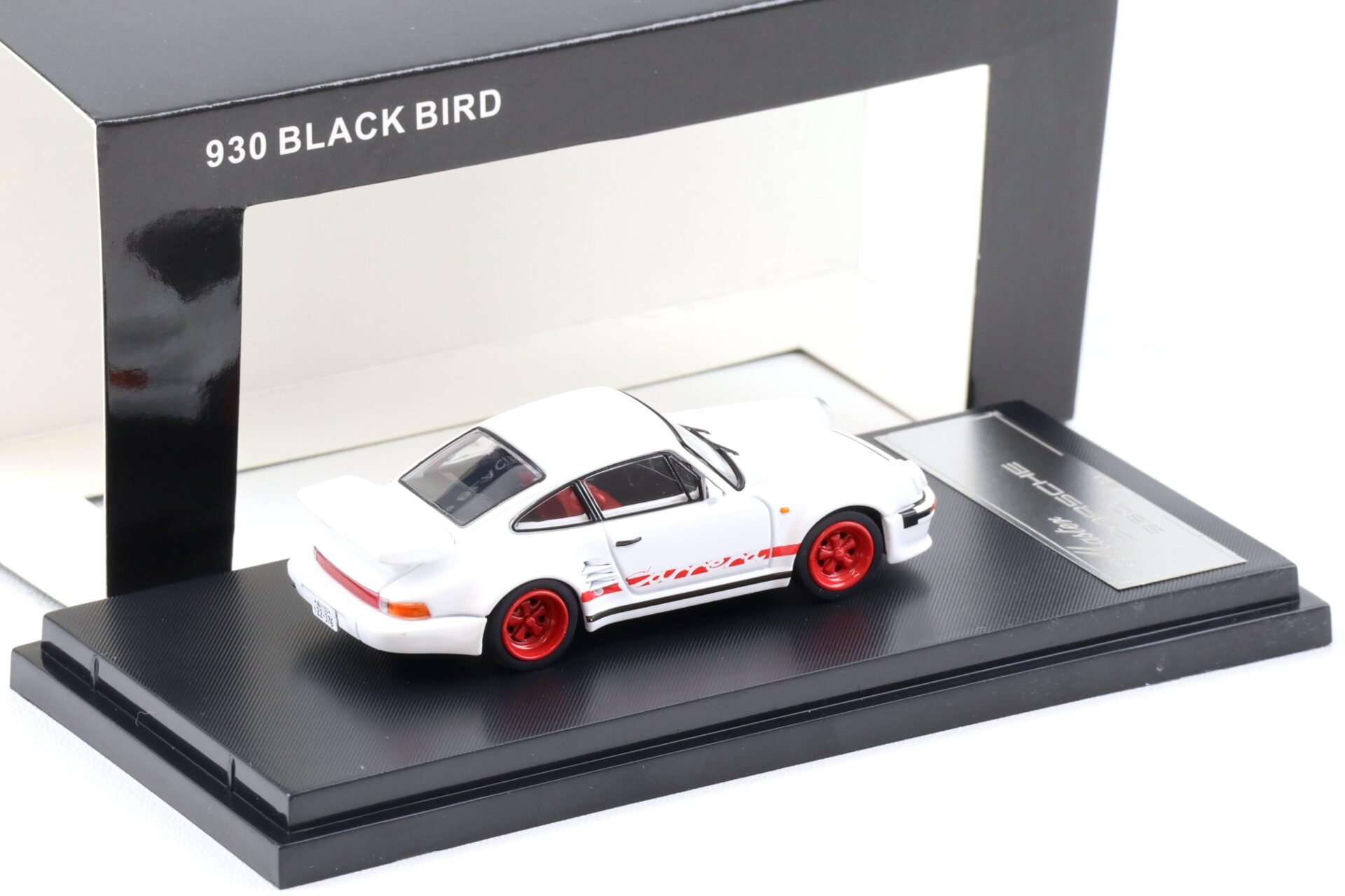 1:64 Master Porsche 911 930 Turbo Black Bird Midnight white Diecast