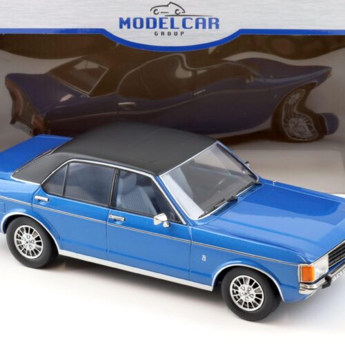 1:18 MCG Ford Granada 2.3 MK1 Limousine 1975 blue metallic/ black roof