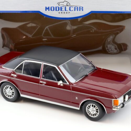 1:18 MCG Ford Granada 2.6 MK1 Sedan 1975 dark red metallic/ black roof - Image 2