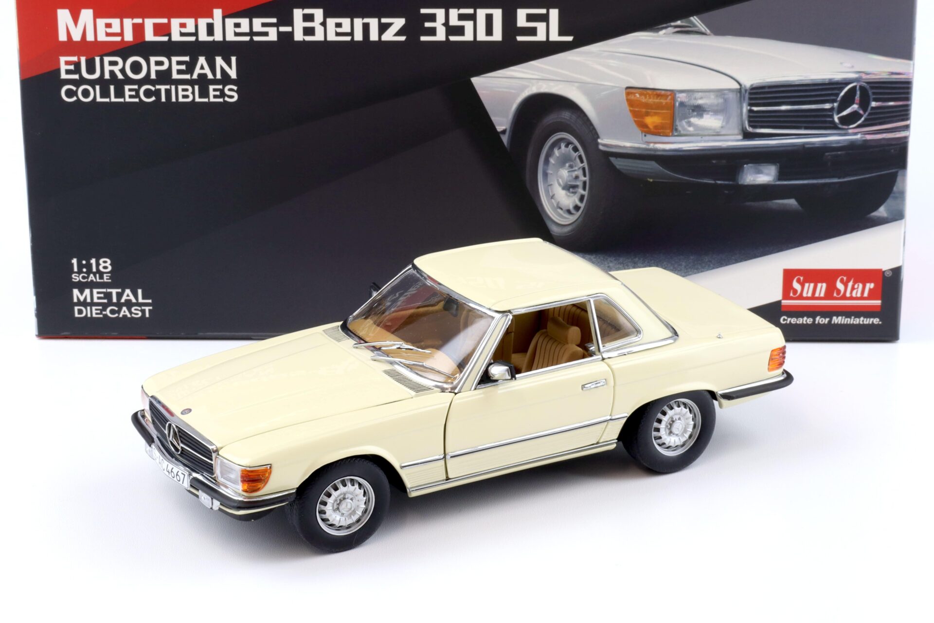 ID 90560 orig.jpg 1:18 Sun Star Mercedes 350SL W107 Hardtop ivory 1977
