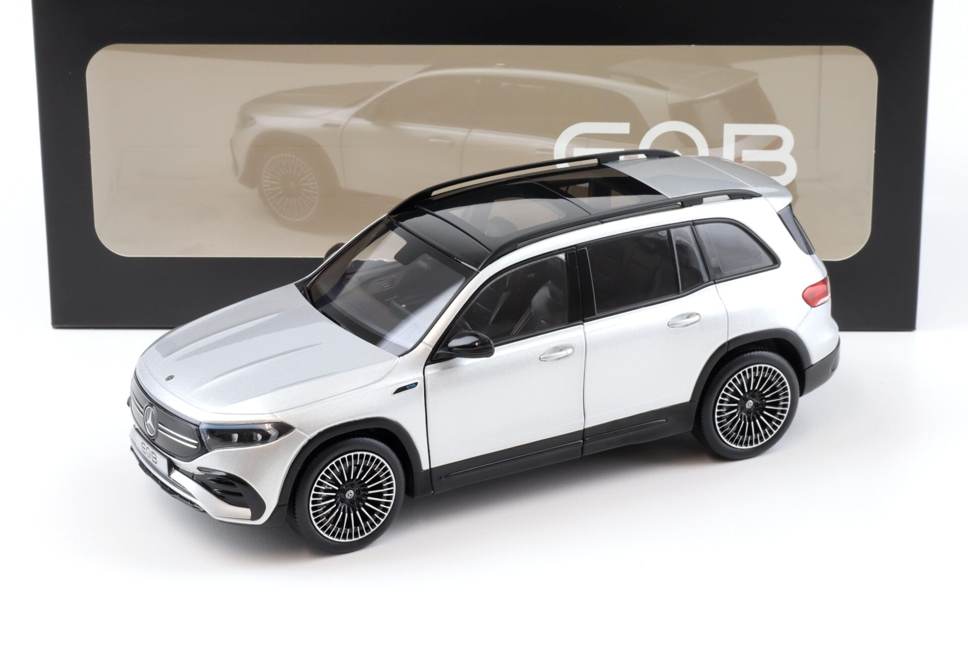 1:18 NZG Mercedes EQB AMG Line 2021 iridium silver metallic DEALER VERSION