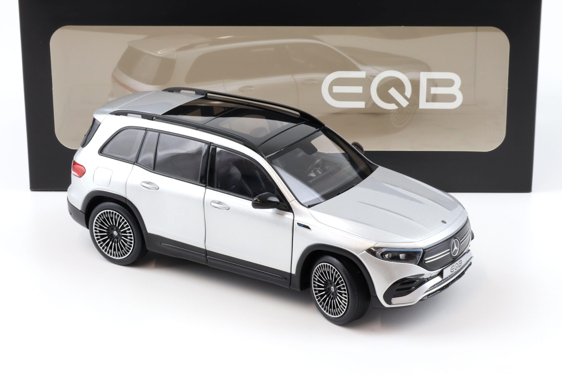 1:18 NZG Mercedes EQB AMG Line 2021 iridium silver metallic DEALER VERSION