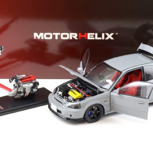 1:18 Motorhelix Honda Civic Type R (EK9) Customized Version Nardo grey + engine M85006