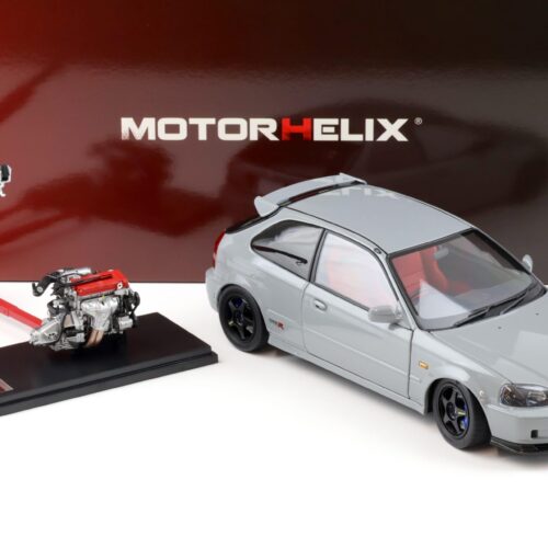 1:18 Motorhelix Honda Civic Type R (EK9) Customized Version Nardo grey + engine M85006