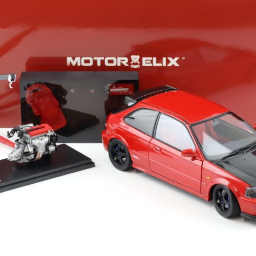 1:18 Motorhelix Honda Civic Type R (EK9) Customized Version red/Carbon China Toy Expo M85005