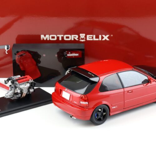 1:18 Motorhelix Honda Civic Type R (EK9) Customized Version red/Carbon China Toy Expo M85005