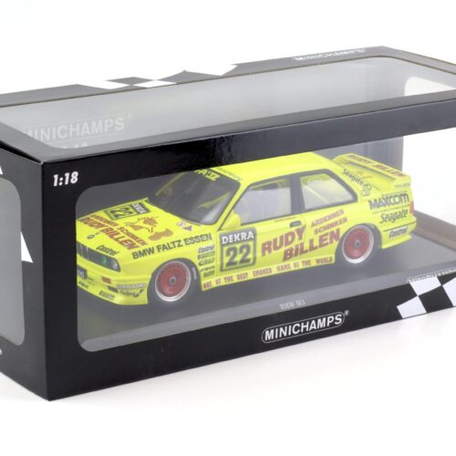 1:18 Minichamps BMW M3 E30 DTM 1989 Valier Motorsport H.Grohs #22 Rudy Billen