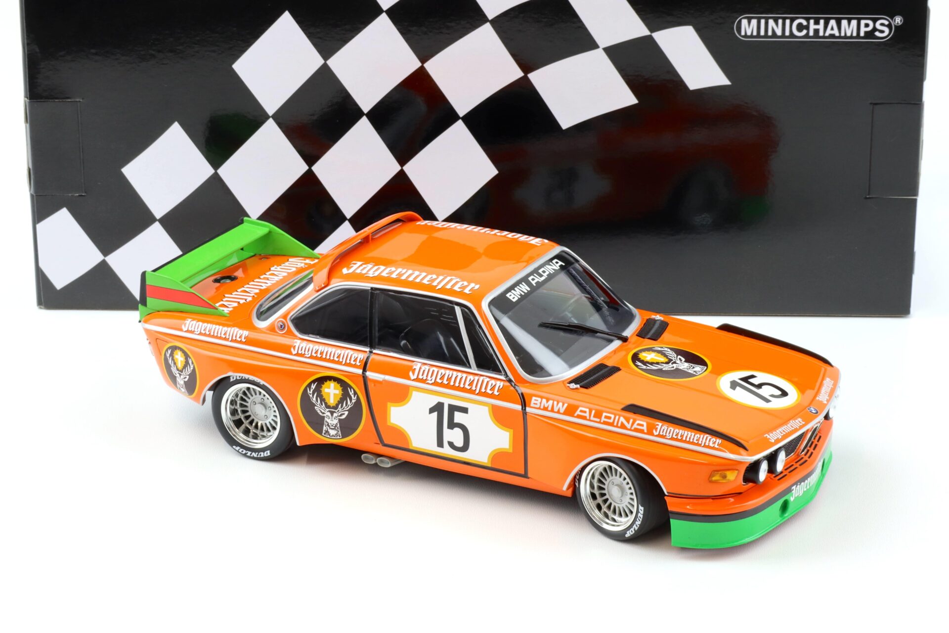 1:18 Minichamps BMW 3.0 CSL Jägermeister Racing Team Lauda/Joisten 6h Nürburgring 1973