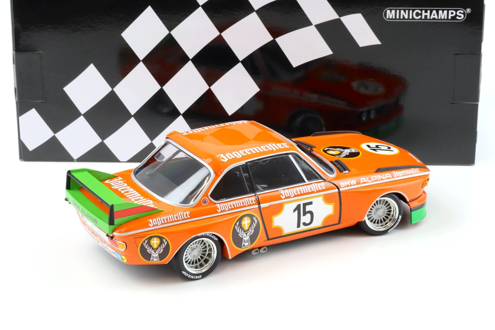 1:18 Minichamps BMW 3.0 CSL Jägermeister Racing Team Lauda/Joisten 6h Nürburgring 1973
