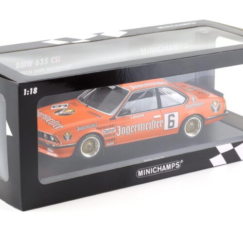 1:18 Minichamps BMW 635 CSI Jägermeister Brun Bergischer Löwe Zolder DPM 1984 Stuck
