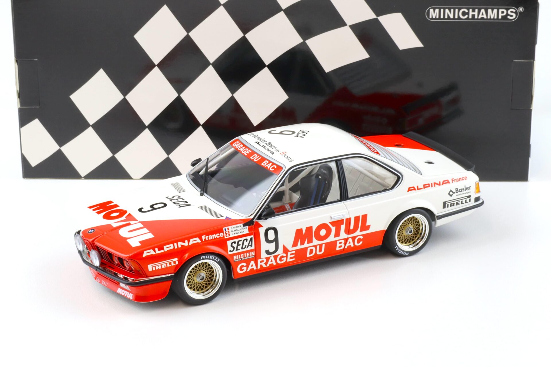 ID 91329 orig 1.jpg 1:18 Minichamps BMW 635 CSI Garage du Bac/ Motul Spa 24h 1984 Hollinger/ Giroix/ Krucker