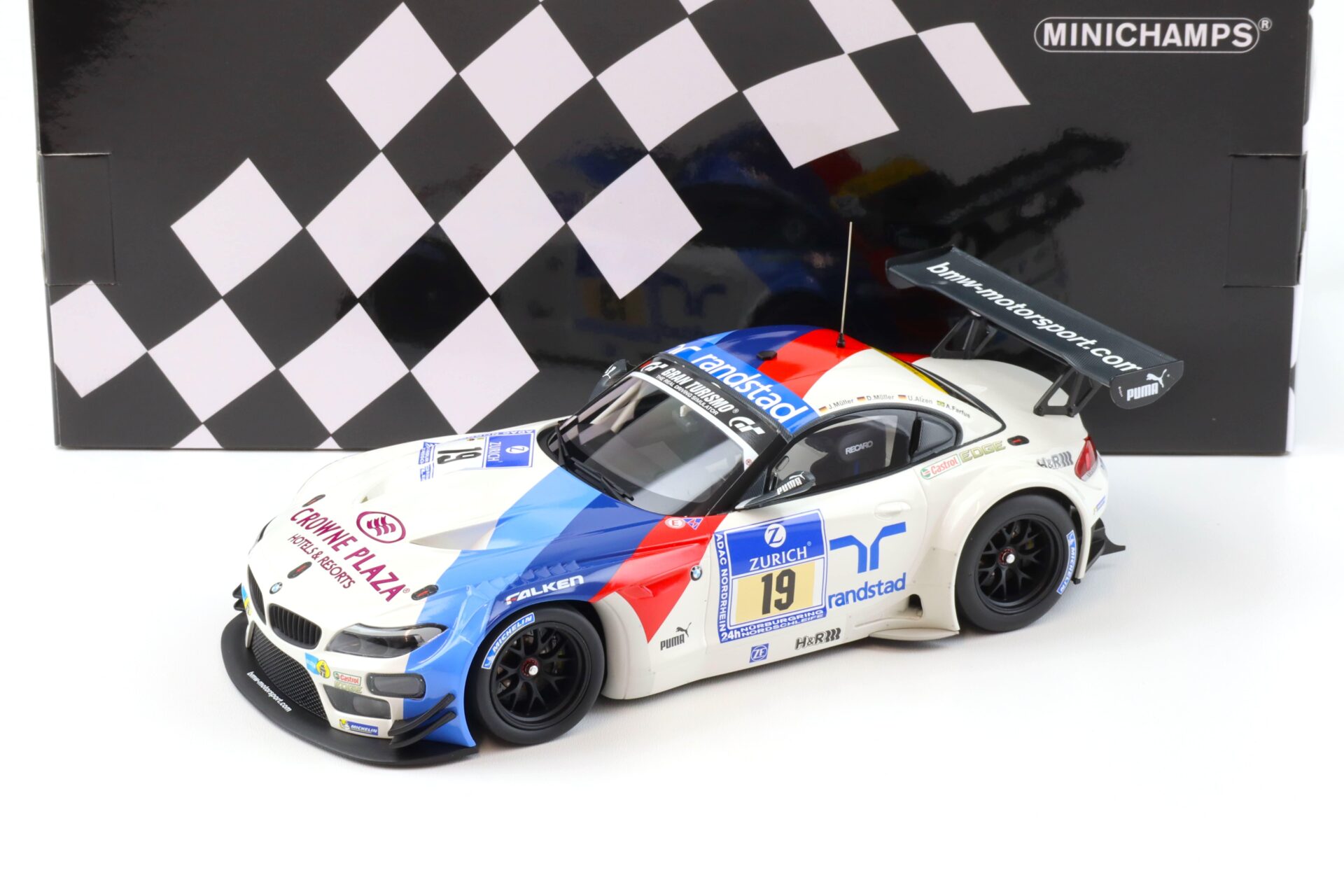 1:18 Minichamps BMW Z4 GT3 Team Schubert ADAC 24h Nürburgring 2013 Müller/ Alzen