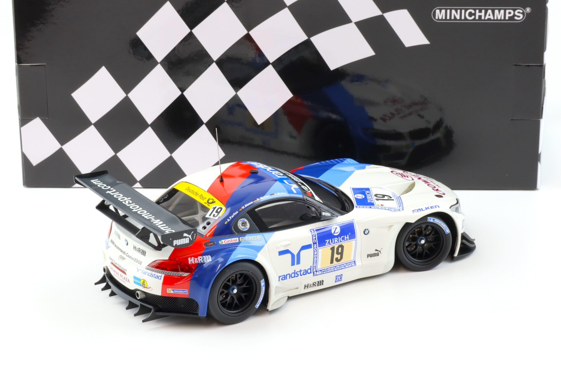 1:18 Minichamps BMW Z4 GT3 Team Schubert ADAC 24h Nürburgring 2013 Müller/ Alzen