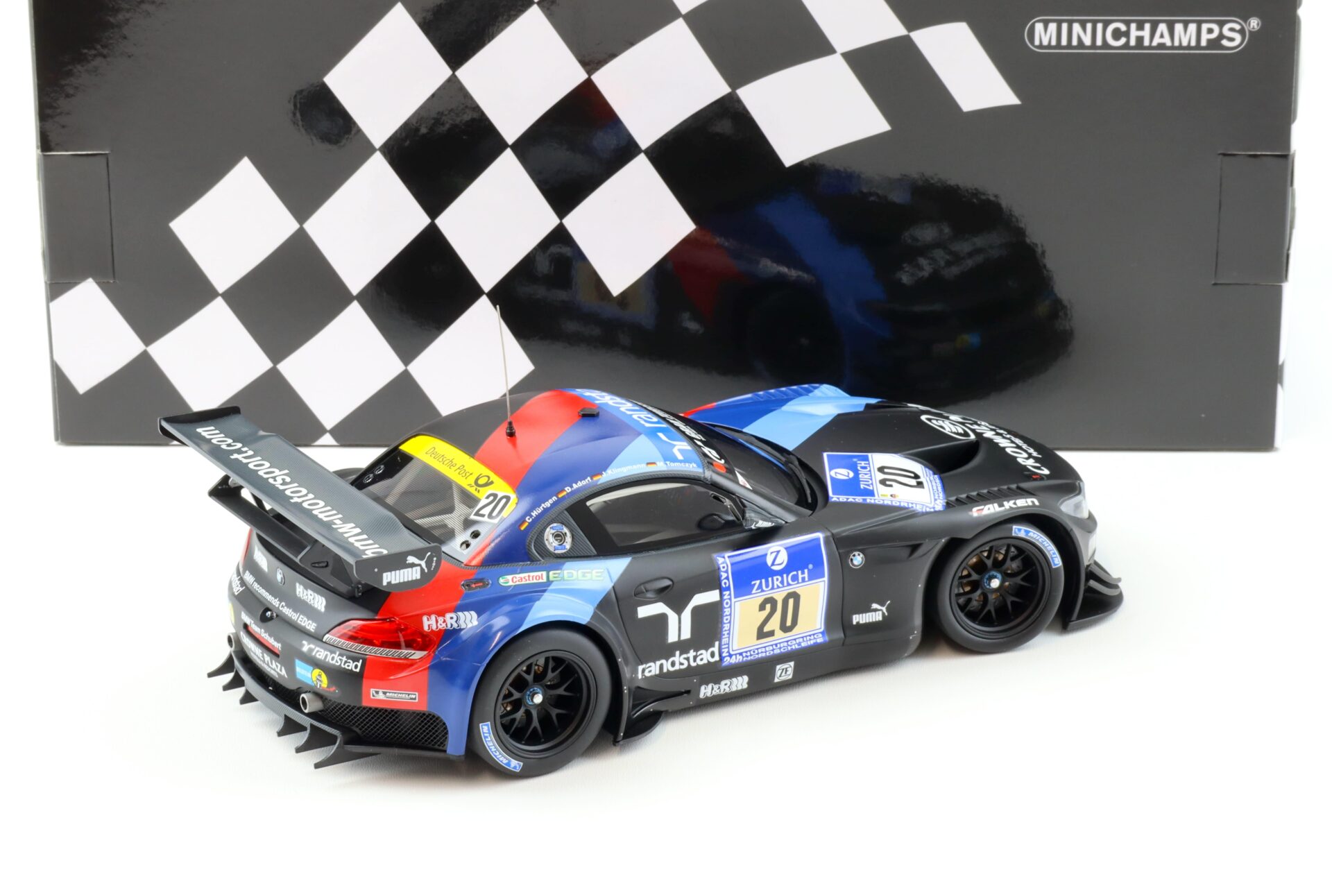 1:18 Minichamps BMW Z4 GT3 Team Schubert ADAC 24h Nürburgring 2013 Tomczyk/Klingmann