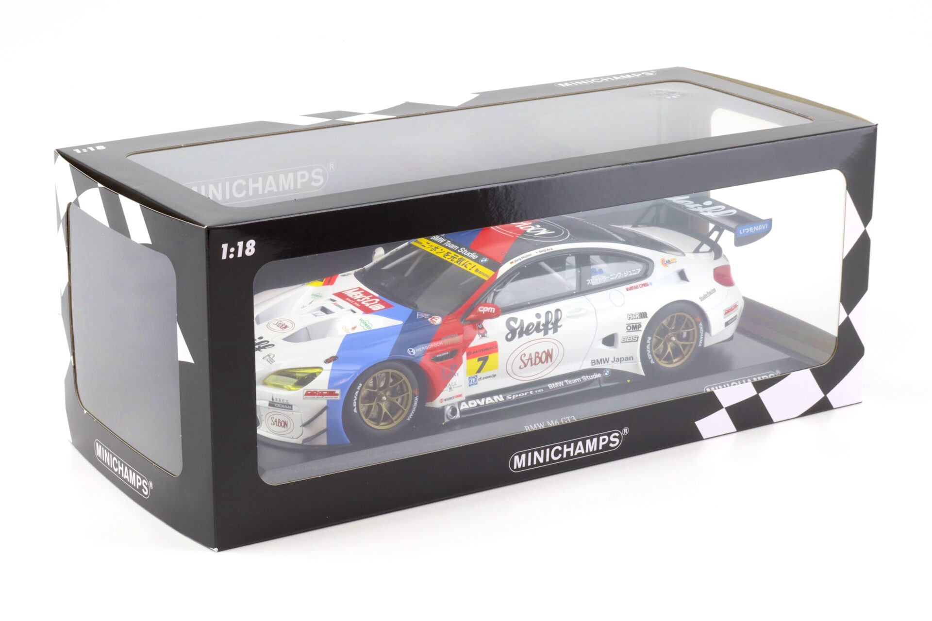 1:18 Minichamps BMW M6 GT3 Team Studie AG STEIFF Super GT Series 2016 Müller/Ara