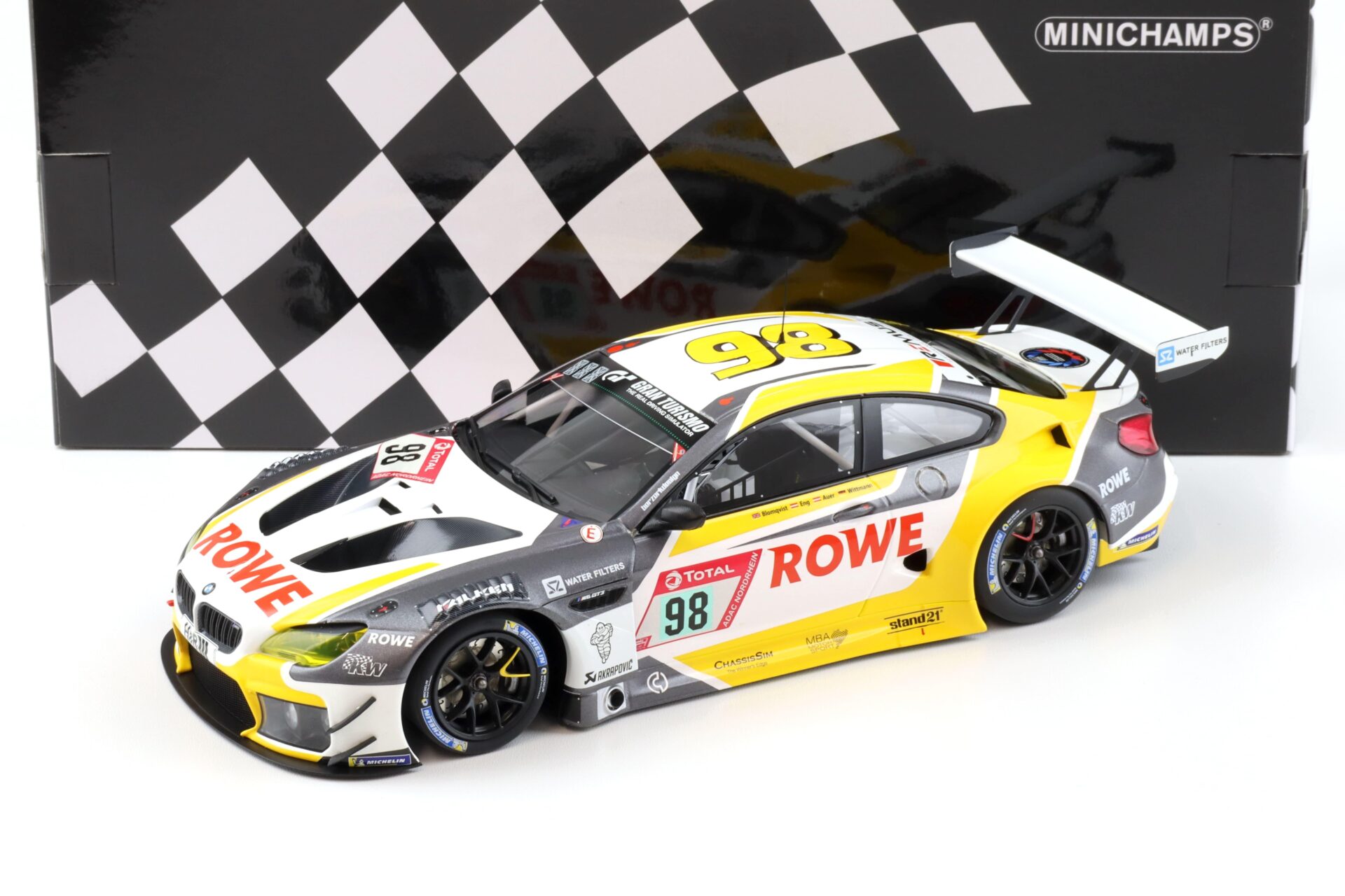ID 91462 orig.jpg 1:18 Minichamps BMW M6 GT3 ROWE Racing 4th Place 24h Nürburgring 2020 Wittmann #98