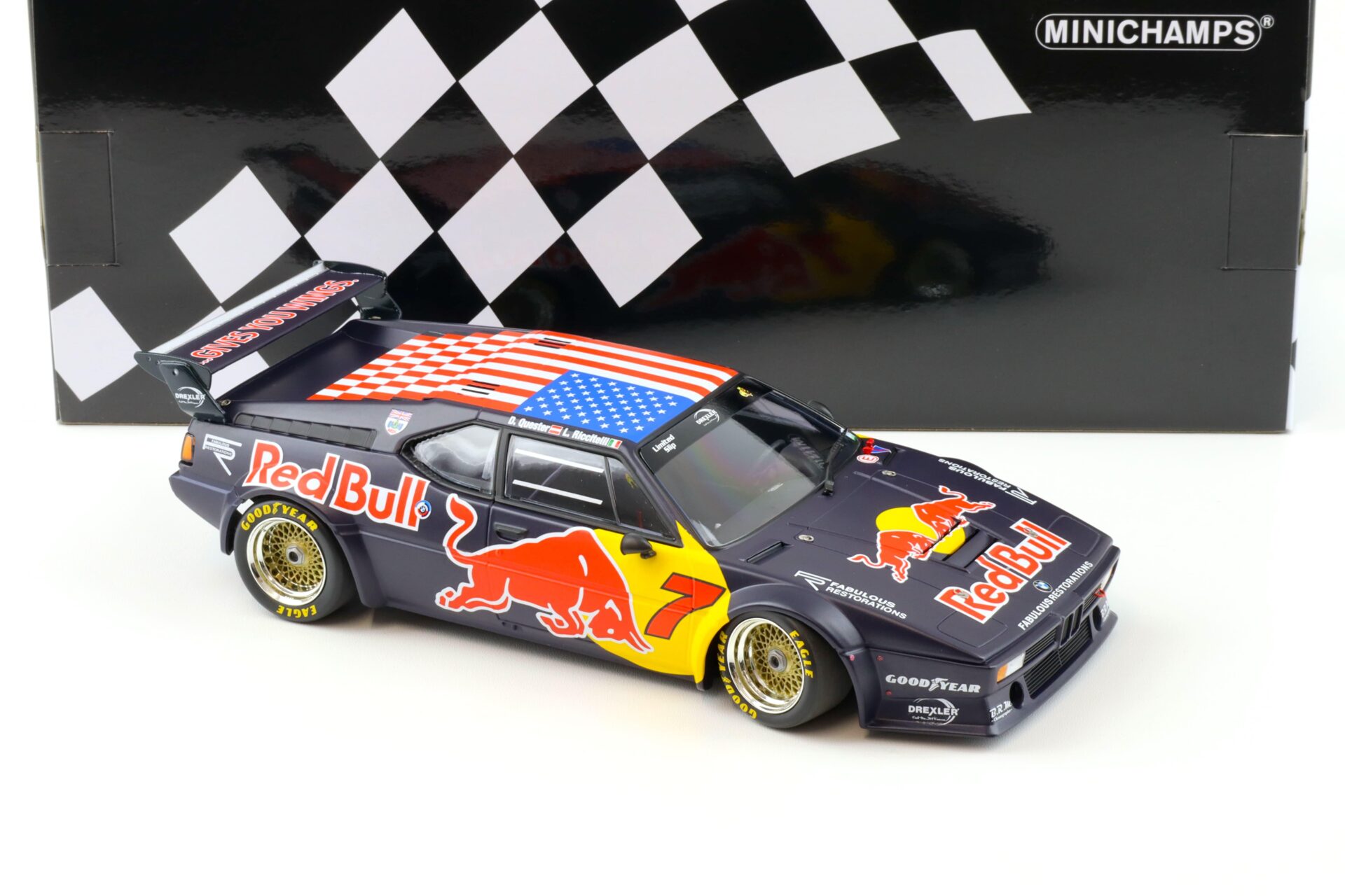 1:18 Minichamps BMW M1 Gr.B Team Red Bull HSR Daytona Classic 24h Winners 2017