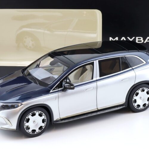 1:18 NZG Mercedes Maybach EQS 680 SUV nautic blue/ high-tech silver DEALER VERSION