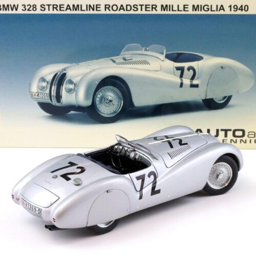1:18 AUTOart BMW 328 Streamline Roadster #72 Mille Miglia 1940 silver 84045