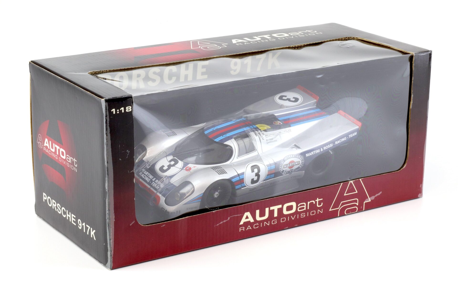 1:18 AUTOart Porsche 917K Winner Sebring 1971 Elford/ Larrousse #3 Martini 80034