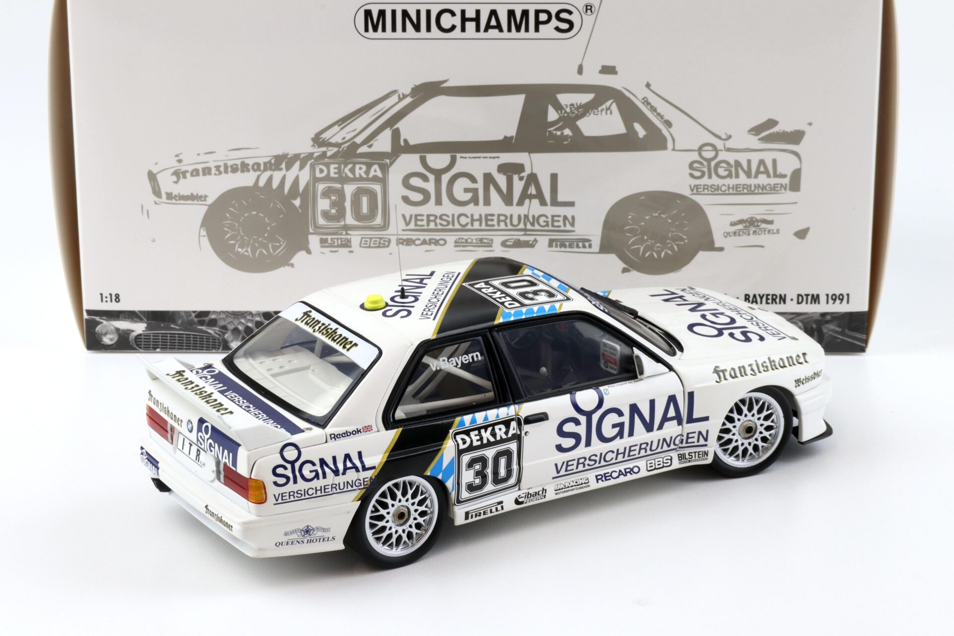 1:18 Minichamps BMW M3 E30 DTM Team Isert #30 L.v. Bayern DTM 1991