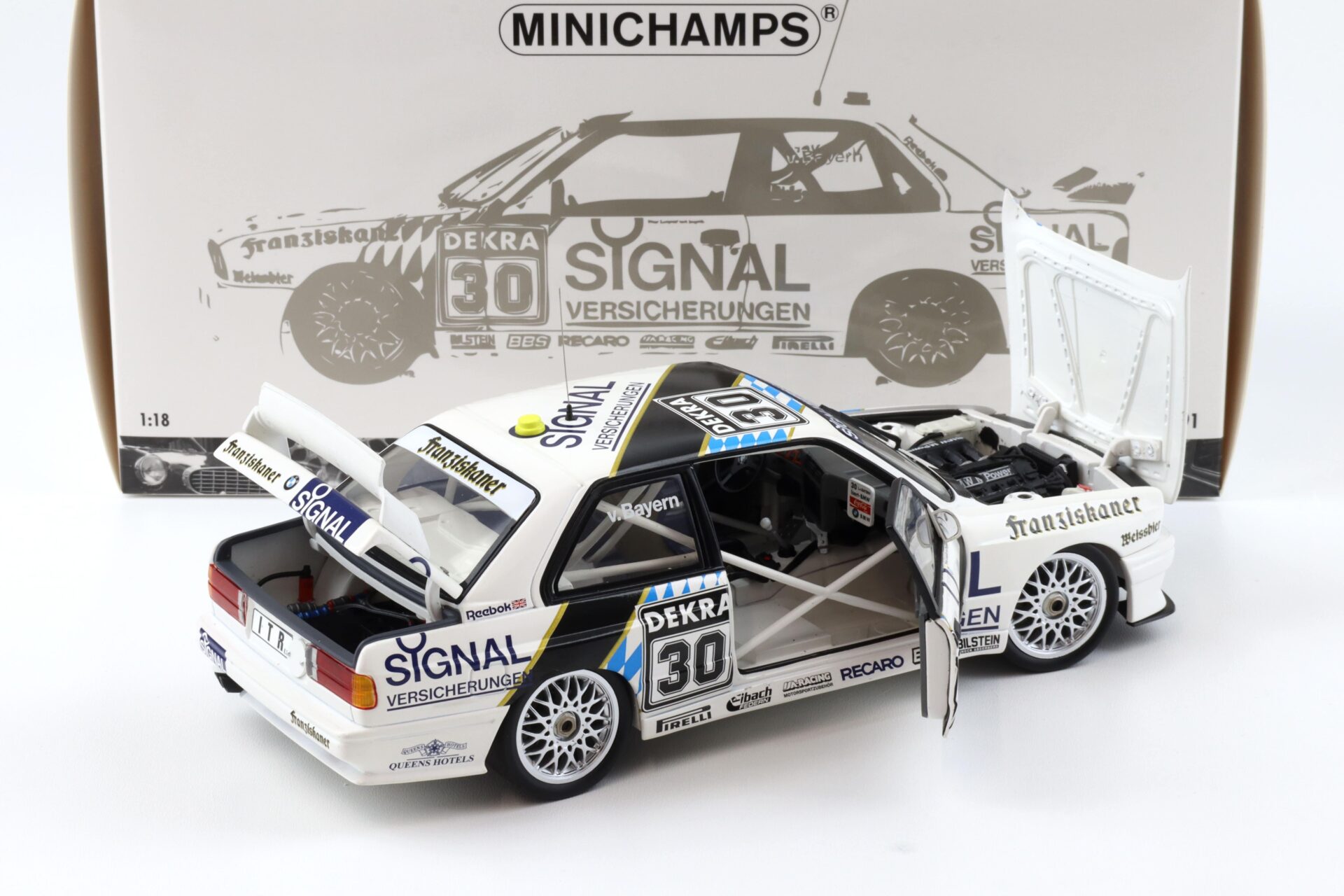 1:18 Minichamps BMW M3 E30 DTM Team Isert #30 L.v. Bayern DTM 1991