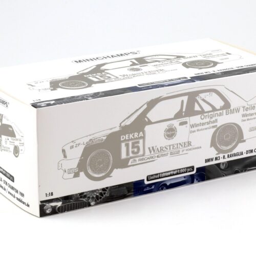 1:18 Minichamps BMW M3 E30 DTM #15 R.Ravaglia DTM Champion 1989
