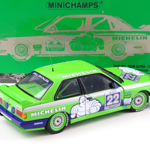1:18 Minichamps BMW M3 E30 DTM Team Alpina #22 Danner Double Winner DTM 1988 - Image 3