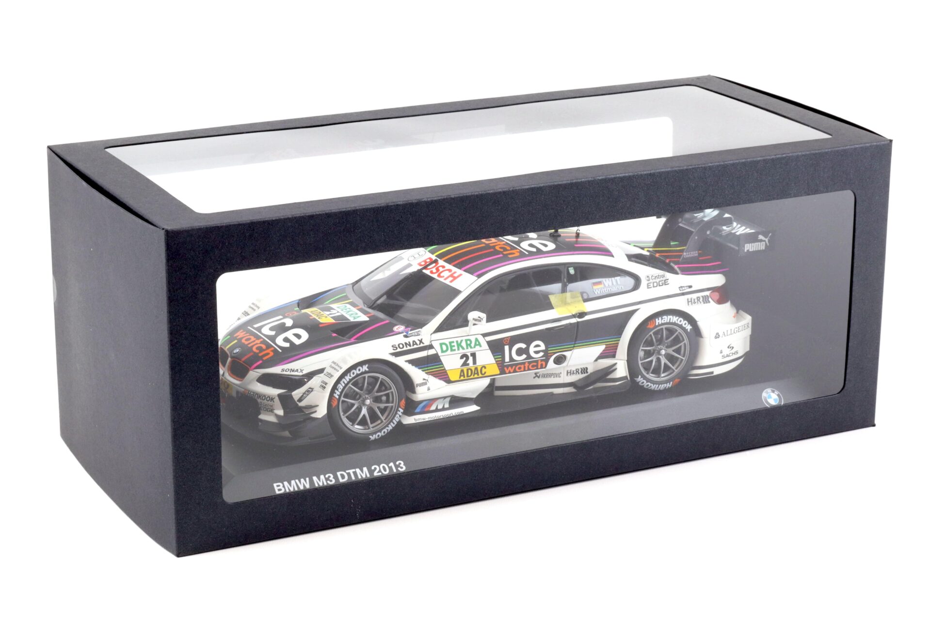 1:18 Minichamps BMW M3 E92 DTM 2013 ICE WATCH Wittmann #21 DEALER VERSION