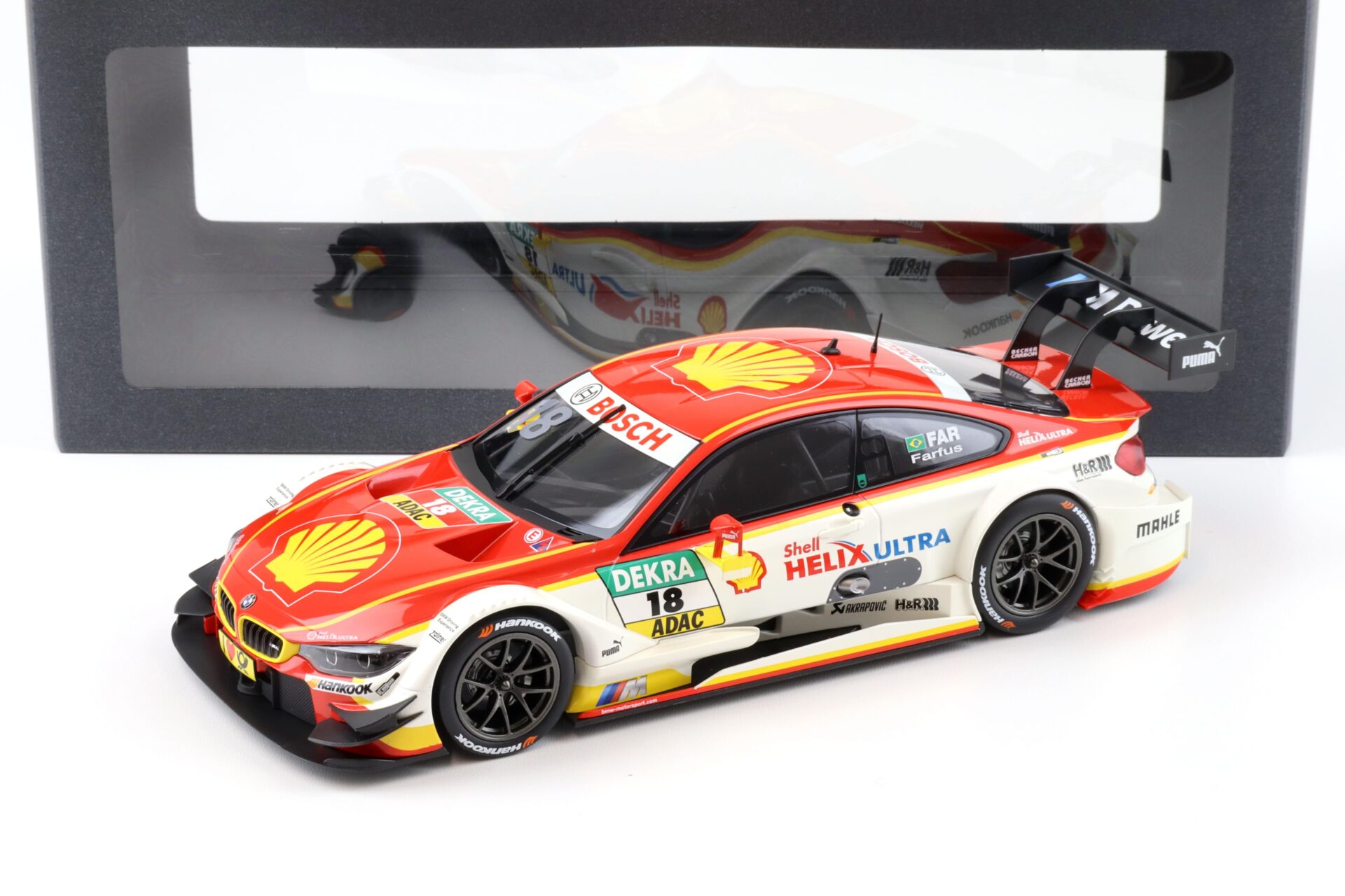 1:18 Norev BMW M4 DTM 2015 A.Farfus #18 BMW Team RBM Shell DEALER VERSION